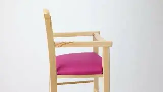 Seggiolone sedia per bambini in legno di faggio tinta naturale made in italy