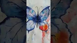 🦋 РИСУЕМ БАБОЧКУ АКВАРЕЛЬЮ / СОНЯ 9 ЛЕТ / 