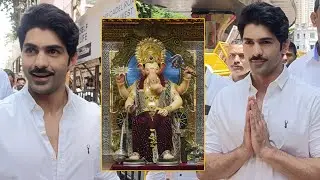 Heeramandi Actor Taha Shah Badussha Reaches Lalbaugcha Raja To Seek Blessings From Ganpati Bappa!