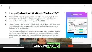 How to Fix Some Keys Not Working on Laptop Keyboard | Keyboard Not Working on Windows 10 & 11