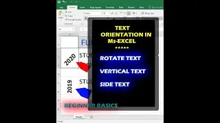 Roate text Vertical | Orientation of Text | Ms-Excel - Learn in a Minute