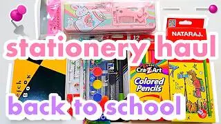 STATIONERY HAUL back to school cute pencil case, Nataraj colored pencils, Maruman sketchbook