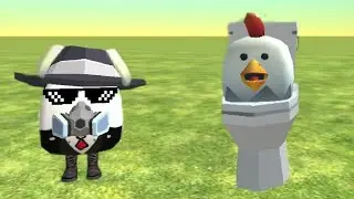 Пасхалка на скибиди чикена в Chicken Gun Private Server