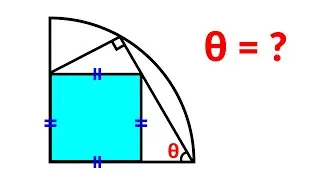 Very Tricky Math Olympiad Geometry Problem | Square inside a quarter circle