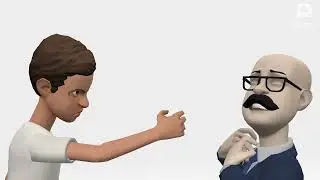 Harvey and Zack Confront the Cow