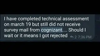 What after the technical assessment in cognizant || no updates