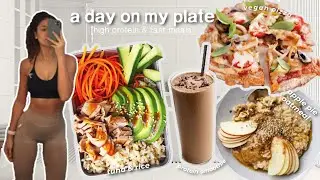 What I Eat in a Day *busy work day* // fast & high protein meals 🥑