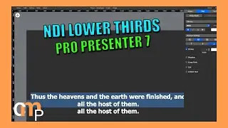 Lower Thirds From Pro Presenter 7 Using NDI To Wirecast