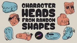How to Draw Character Heads using Random Shapes in Procreate