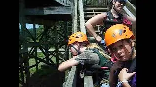 Girl Spitting at Zipline