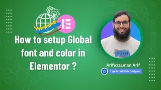 ❓How to set-up Global font and color in Elementor || #Global_font #Elementor