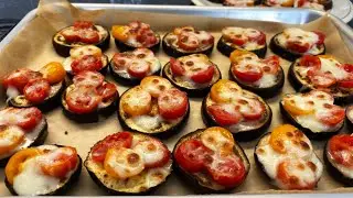 Aubergine Pizza Bites  - Quick Snacks