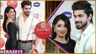 Vrushika Mehta And Avinash Mishra At Zee Rishtey Awards 2019 | Yeh Teri Galiyan