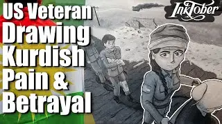 Drawing Kurdish Soldiers Saving Civilians (Inktober: 