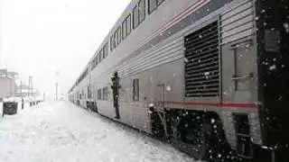 Amtrak 5 At Truckee In A Rageing Blizzard, 02/15/09
