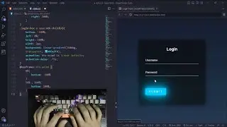 ASMR Programming - Modern Login Form with Neon Animated Button - No Talking