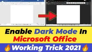 How To Enable Dark Mode In Microsoft Office 2019 | Enable Dark mode In Microsoft Word Step by Step