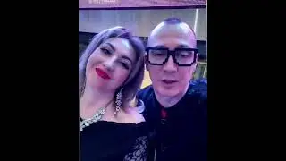 Лёля Хаммер с ведущим Евгением Аскаровым на своём Фестивале музыки и моды