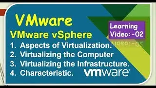 VMware vSphere Aspects & Characteristic.of Virtualization. Virtualizing the Computer -Vedio-02