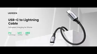 UGREEN 60759 USB C to Lightning Cable 1 Meter MFi Certification Video