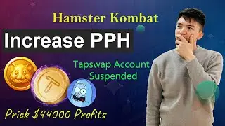 Best Way to Increase Hamster Kombat PPH | Tapswap Account Suspended | Prick Mining $44000 Profits