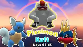 Minecraft Pixelmon Raft - Mountain of Inspiration (Days 61-65)