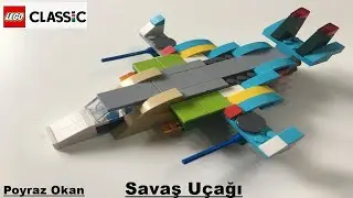How to make a fighter jet with LEGO Classic Toys 10698 series / (Lego Classic Building Ideas)