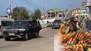 The Grand Arrival of Otumfour: A Royal Welcome to Cape Coast