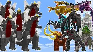 SPACE GODZILLA vs GODZILLA LEGACY OF TITAN | MINECRAFT PE BATTLE