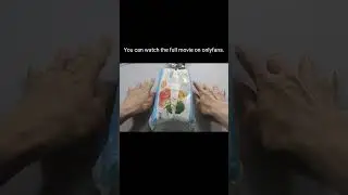 Role play of hands playing with a kitchen tissue box 