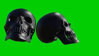 💀 skull green screen video video are rounding
