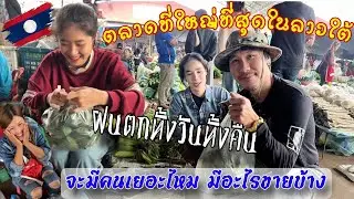 ลาวมานำฝน EP 2 เดินตลาดใหญ่ที่สุดในลาวใต้ฝนตกมั้งวันทั้งคืนจะได้อะไรกลับไปกินบ้าง