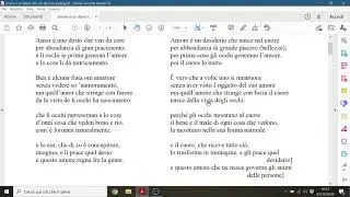 Letteratura: Giacomo da Lentini, Amor è un desio che ven da core