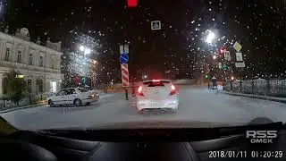Эпичный занос, Омск (11.01.2017)