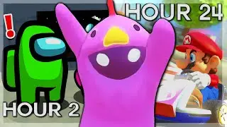 I Spent 24 HOURS Playing Only PARTY GAMES