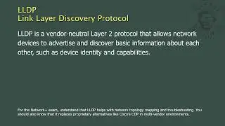 LLDP - Link Layer Discovery Protocol - Network+