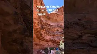 6yo doing a 90 foot rappel!