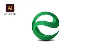 3D E letter logo / How to make letter E logo in illustrator / Adobe illustrator Tutorial