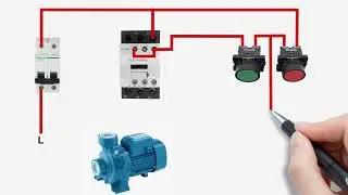 SINGLE PHASE MOTOR CONNECTION CIRCUIT DIAGRAM - SIMPLE CIRCUIT - EASY TO MAKE FOR BEGINNER