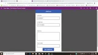 Get Location Address and Post Code in Power Apps By Flow