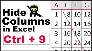 How to Hide Columns in Excel With Shortcut Key