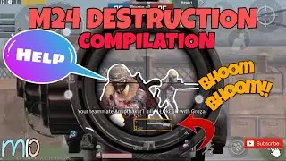 M24 Sniper DESTRUCTION compilation,[PUBG mobile] must watch video.|MLO|