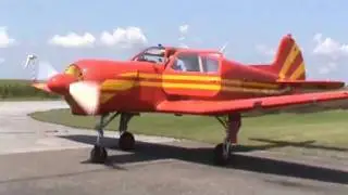 Yak 18T Start Up, Takeoff and Landing CSU3