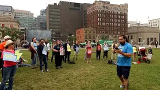 Under a smoke filled sky -- Renewable Energy for All Rally on Parliament Hill