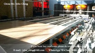 short cycle hot press line, 6x12ft Automatic melamine laminated short cycle hot press line for Iran