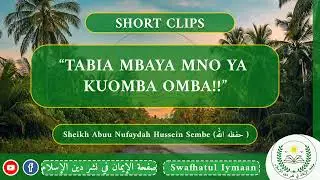 Tabia mbaya mno ya KUOMBA OMBA