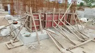 How to Check Column Plumb bob & Alignment 😱 //Column Plumb Checking✅ #alignment #casting #sitevisit