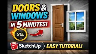SketchUp Door & Window Tutorial 🚪 | Make Them in Just 5 Minutes!