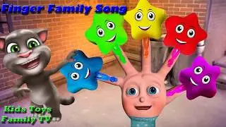 Talking tom cat | Finger Family song | My Talking Cat Funny Animals NEW Compilation #2