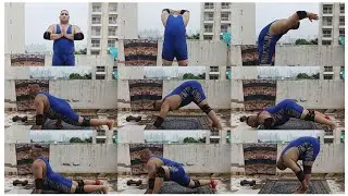 सूर्य नमस्कार किया आज आप बताओ  कमेंट करके सही है क्या Surya namaskar 🙏#desi #desiworkout2850